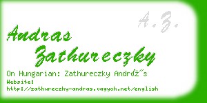 andras zathureczky business card